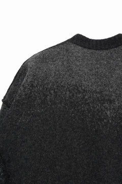 Load image into Gallery viewer, ISABEL BENENATO Yak Cardigan with Shaded Jacquard in Two Colours (GRAPHITE)