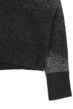 Load image into Gallery viewer, ISABEL BENENATO Yak Cardigan with Shaded Jacquard in Two Colours (GRAPHITE)