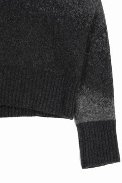 Load image into Gallery viewer, ISABEL BENENATO Yak Cardigan with Shaded Jacquard in Two Colours (GRAPHITE)