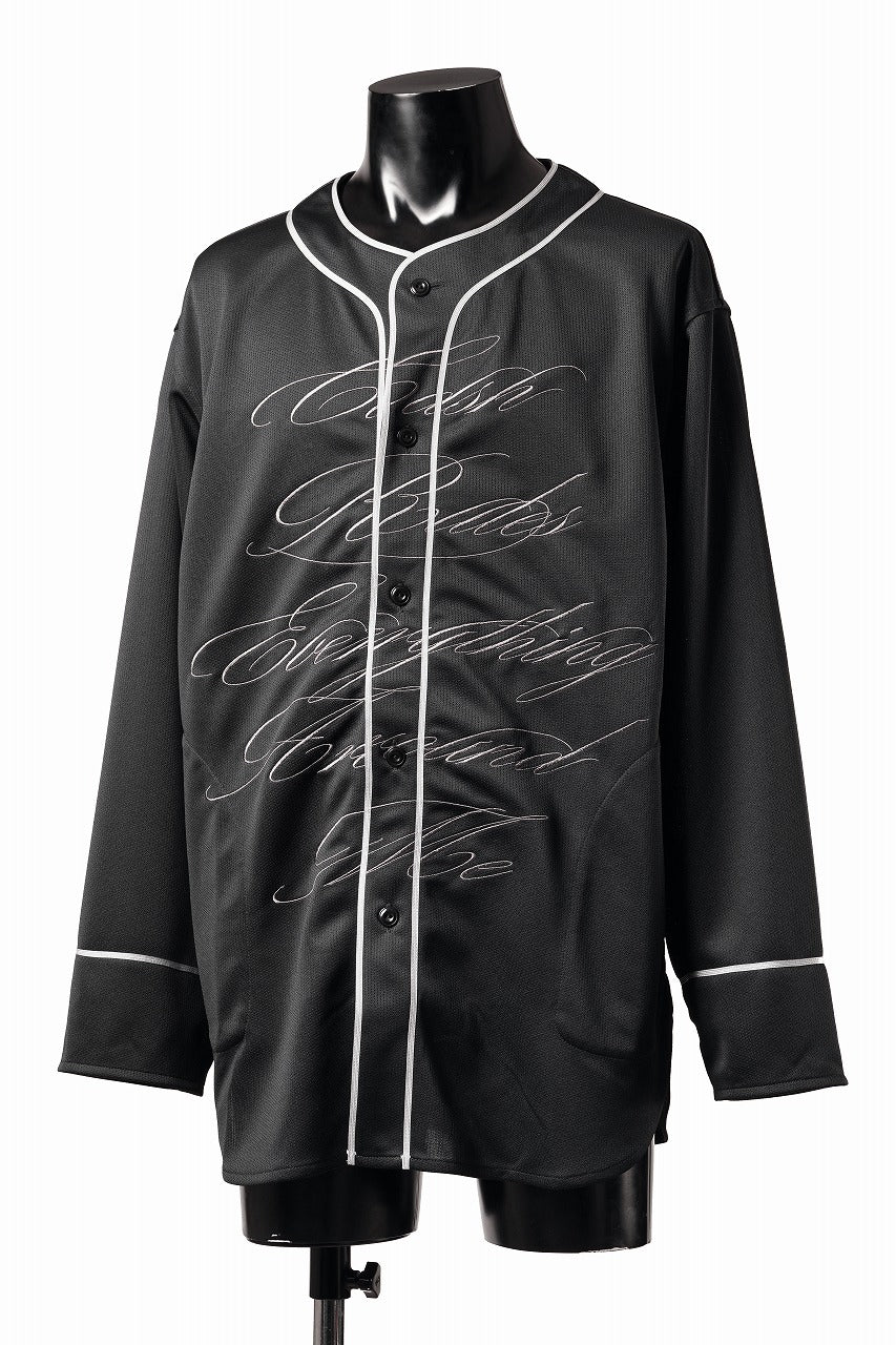 画像をギャラリービューアに読み込む, LASTMAN BASEBALL SHIRT "C.R.E.A.M" (L/S) (BLACK)