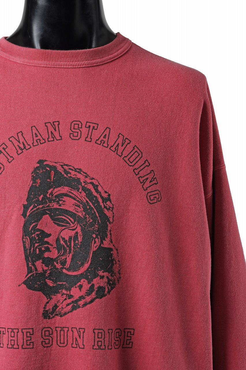 画像をギャラリービューアに読み込む, LASTMAN PRINTED CREW NECK -SUN RISE- (RED)