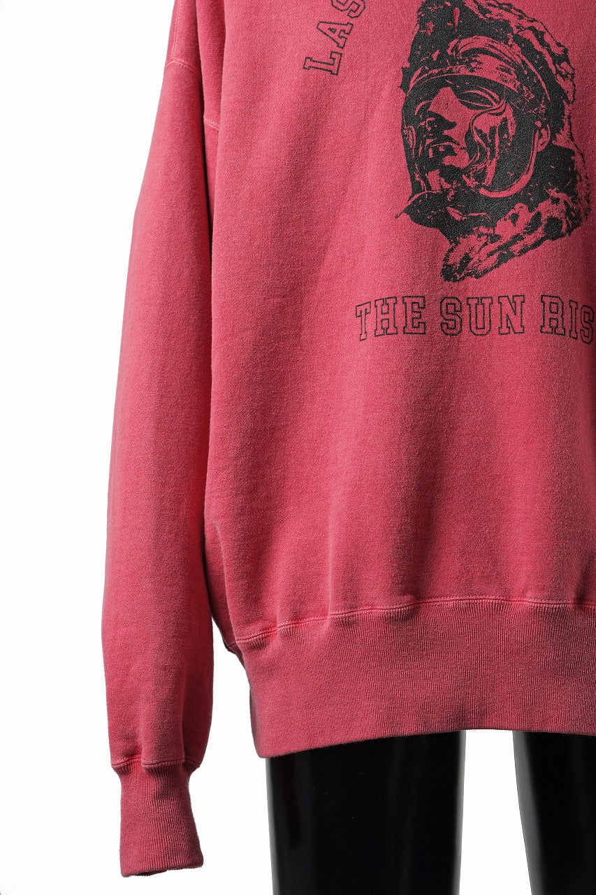 画像をギャラリービューアに読み込む, LASTMAN PRINTED CREW NECK -SUN RISE- (RED)