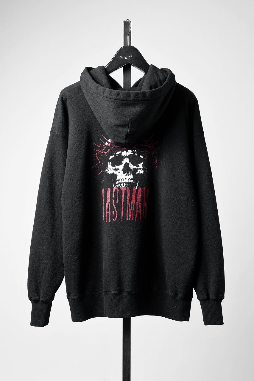 画像をギャラリービューアに読み込む, LASTMAN PRINTED HOODIE -CROWN- (BLACK)