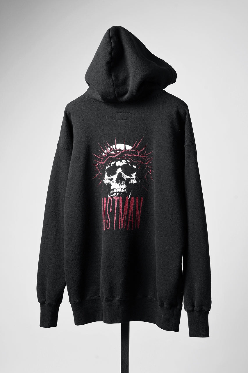 画像をギャラリービューアに読み込む, LASTMAN PRINTED HOODIE -CROWN- (BLACK)