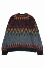 Load image into Gallery viewer, ISABEL BENENATO Geometric Gauzed Mohair Cardigan (PETROLEUM)