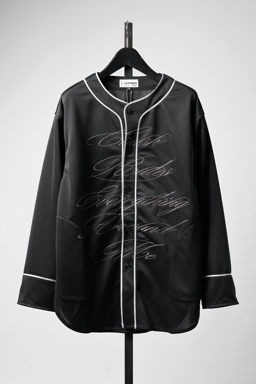 画像をギャラリービューアに読み込む, LASTMAN BASEBALL SHIRT "C.R.E.A.M" (L/S) (BLACK)