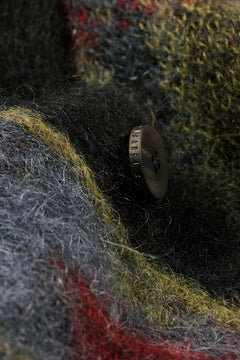 Load image into Gallery viewer, ISABEL BENENATO Geometric Gauzed Mohair Cardigan (PETROLEUM)
