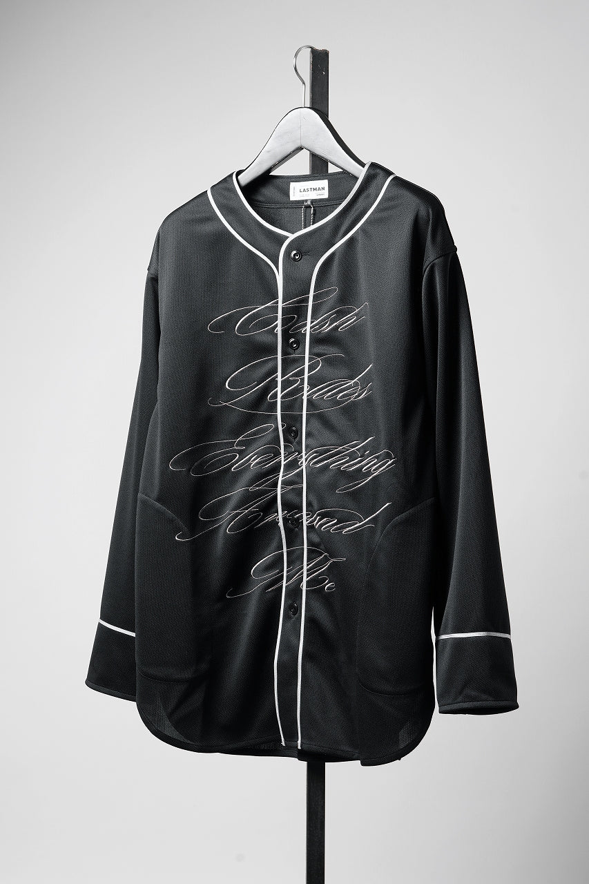 画像をギャラリービューアに読み込む, LASTMAN BASEBALL SHIRT "C.R.E.A.M" (L/S) (BLACK)