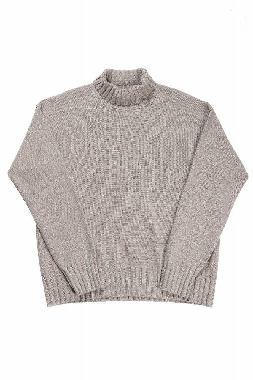 Load image into Gallery viewer, ISABEL BENENATO Cashmere Turtle Neck Sweater (PUMICE)