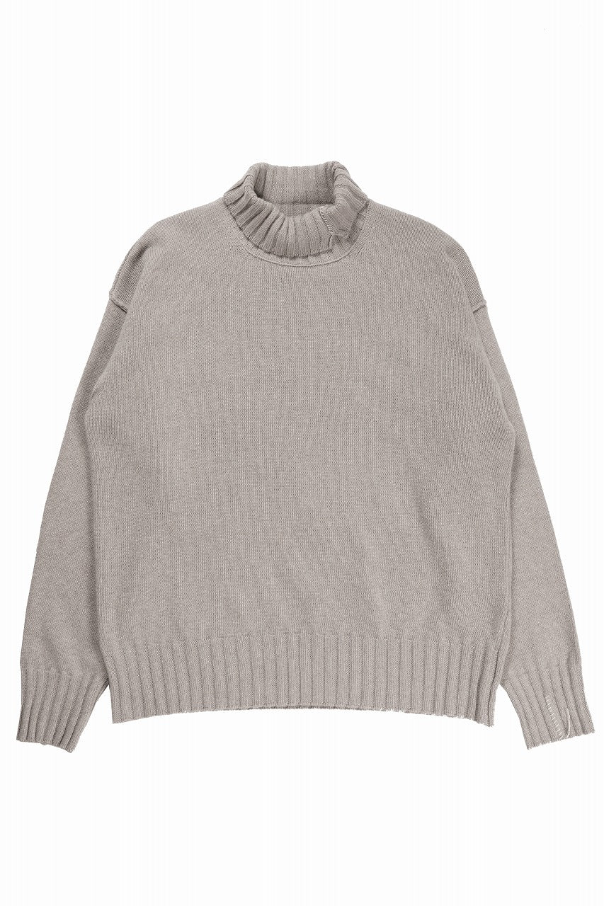 ISABEL BENENATO Cashmere Turtle Neck Sweater (PUMICE)