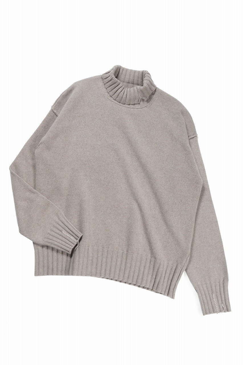 Load image into Gallery viewer, ISABEL BENENATO Cashmere Turtle Neck Sweater (PUMICE)