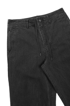 Load image into Gallery viewer, ISAMU KATAYAMA BACKLASH HERRINGBONE STONE BIO WASH WIDE PANTS (BLACK)
