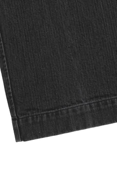Load image into Gallery viewer, ISAMU KATAYAMA BACKLASH HERRINGBONE STONE BIO WASH WIDE PANTS (BLACK)