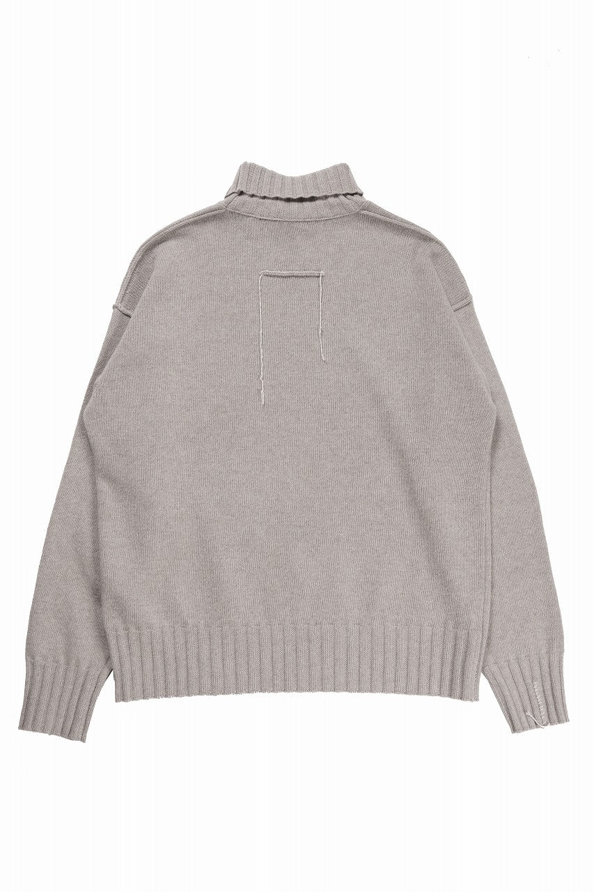 ISABEL BENENATO Cashmere Turtle Neck Sweater (PUMICE)