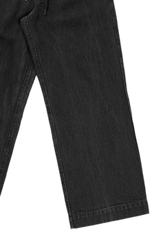 Load image into Gallery viewer, ISAMU KATAYAMA BACKLASH HERRINGBONE STONE BIO WASH WIDE PANTS (BLACK)