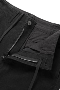 画像をギャラリービューアに読み込む, ISAMU KATAYAMA BACKLASH HERRINGBONE ONE WASH WIDE PANTS (BLACK)