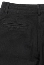 画像をギャラリービューアに読み込む, ISAMU KATAYAMA BACKLASH HERRINGBONE ONE WASH WIDE PANTS (BLACK)