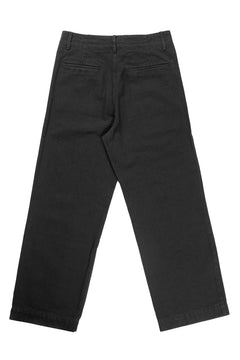 画像をギャラリービューアに読み込む, ISAMU KATAYAMA BACKLASH HERRINGBONE ONE WASH WIDE PANTS (BLACK)