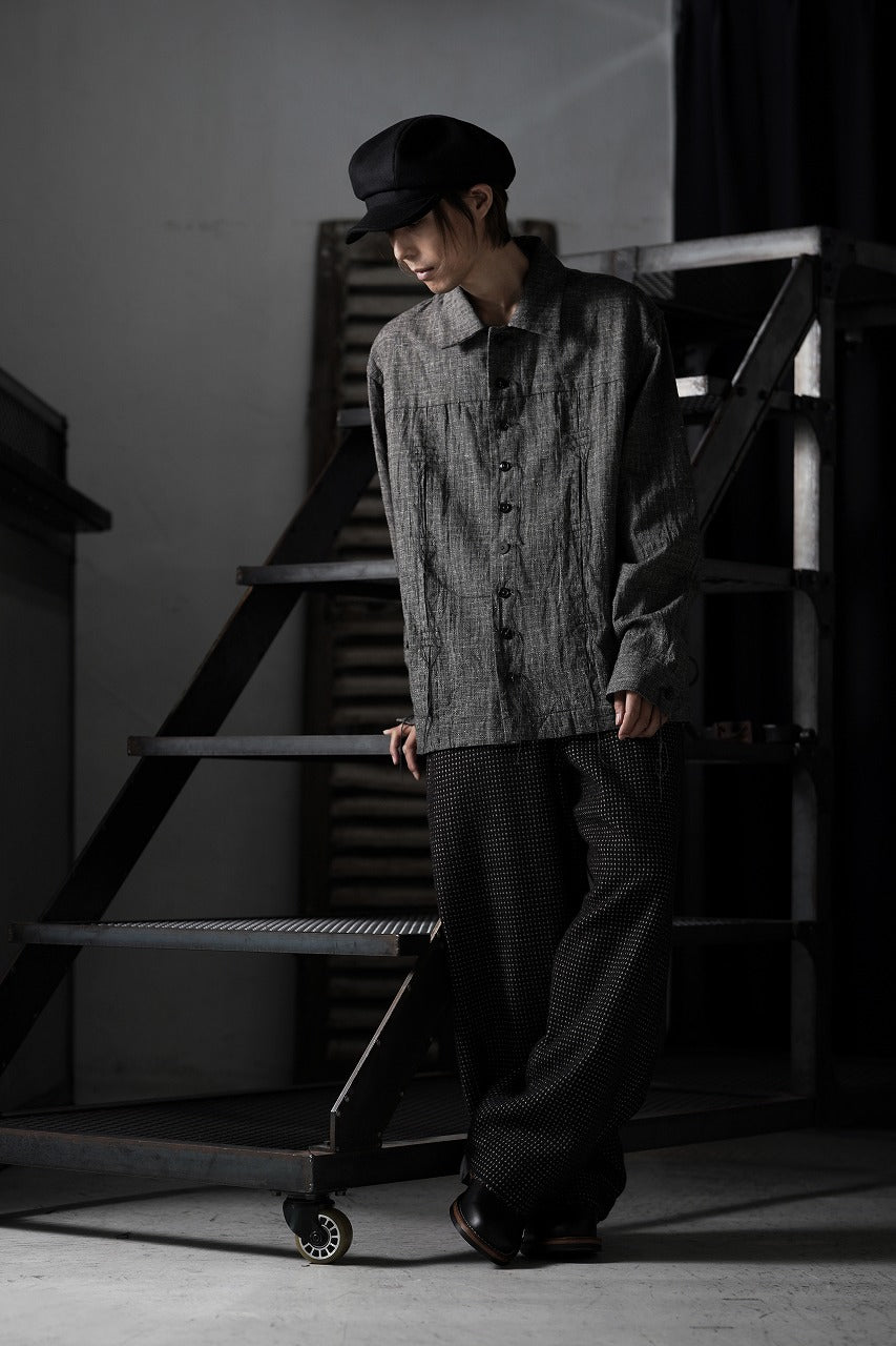 Load image into Gallery viewer, A TENTATIVE ATELIER Abel G. MULTI-STITCHES WORKER SHIRT (BLACK)