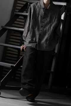 Load image into Gallery viewer, A TENTATIVE ATELIER Abel G. MULTI-STITCHES WORKER SHIRT (BLACK)