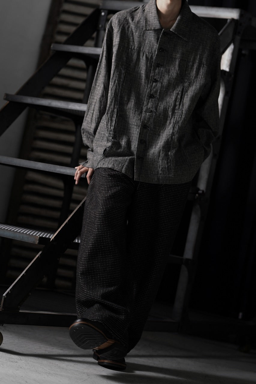 Load image into Gallery viewer, A TENTATIVE ATELIER Abel G. MULTI-STITCHES WORKER SHIRT (BLACK)