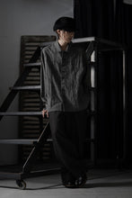 Load image into Gallery viewer, A TENTATIVE ATELIER Abel G. MULTI-STITCHES WORKER SHIRT (BLACK)