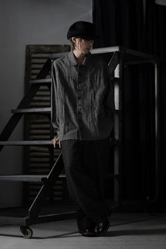 Load image into Gallery viewer, A TENTATIVE ATELIER Abel G. MULTI-STITCHES WORKER SHIRT (BLACK)