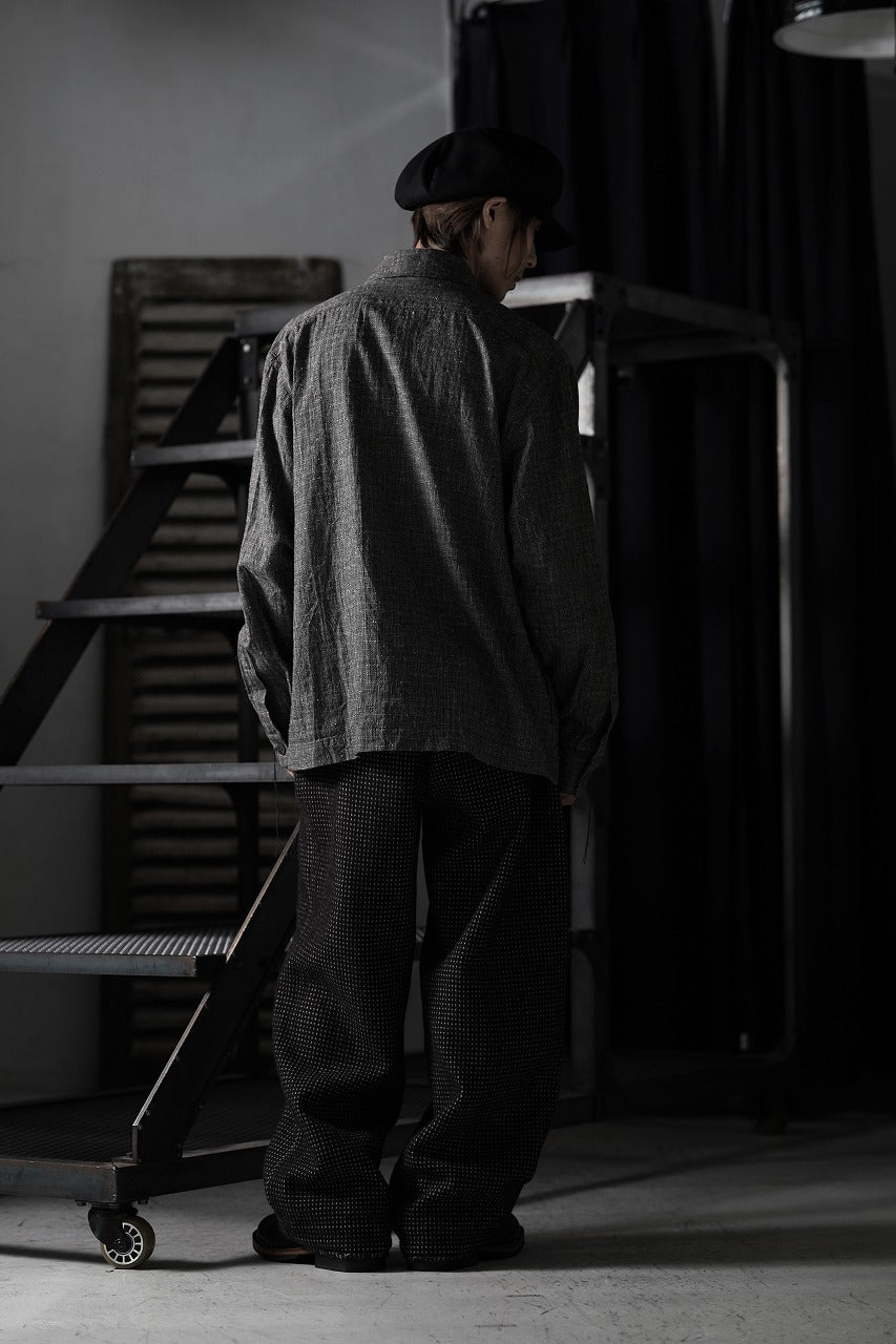 Load image into Gallery viewer, A TENTATIVE ATELIER Abel G. MULTI-STITCHES WORKER SHIRT (BLACK)