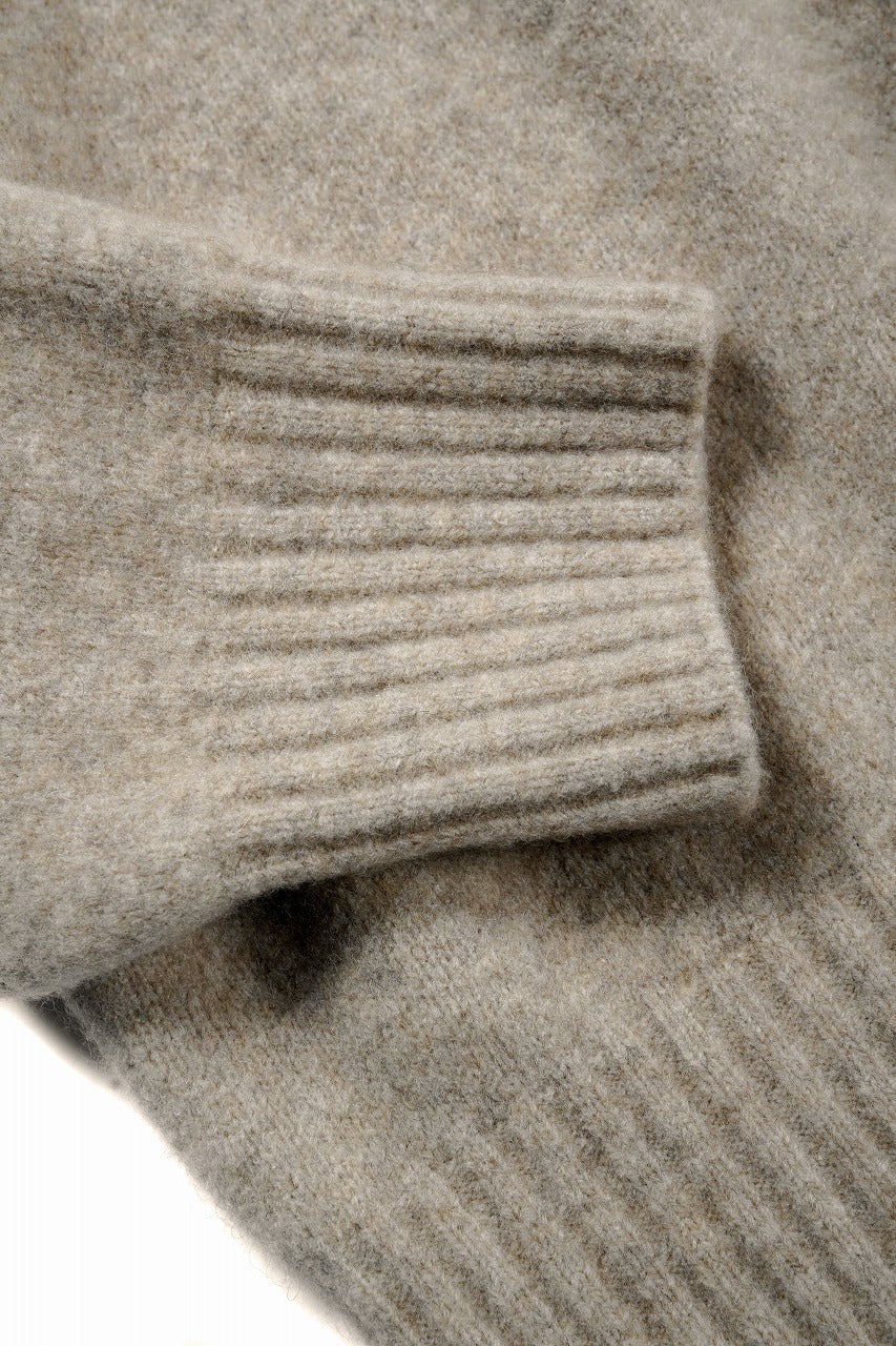 Load image into Gallery viewer, ISABEL BENENATO Yak V-neck Over Sweater with Contrast &amp; Crotch Stitching (NATURAL)