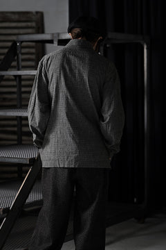 Load image into Gallery viewer, A TENTATIVE ATELIER Abel G. MULTI-STITCHES WORKER SHIRT (BLACK)