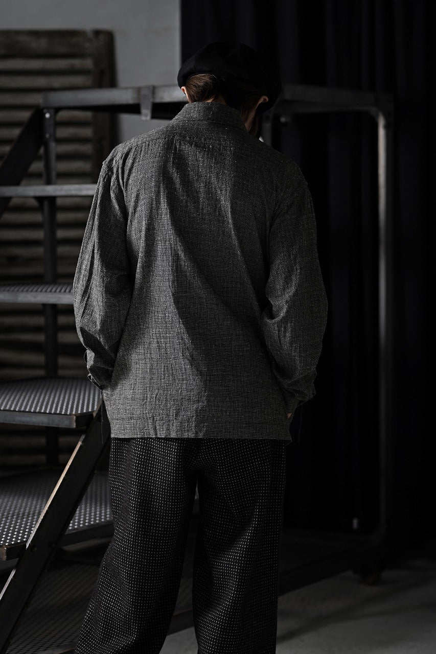Load image into Gallery viewer, A TENTATIVE ATELIER Abel G. MULTI-STITCHES WORKER SHIRT (BLACK)