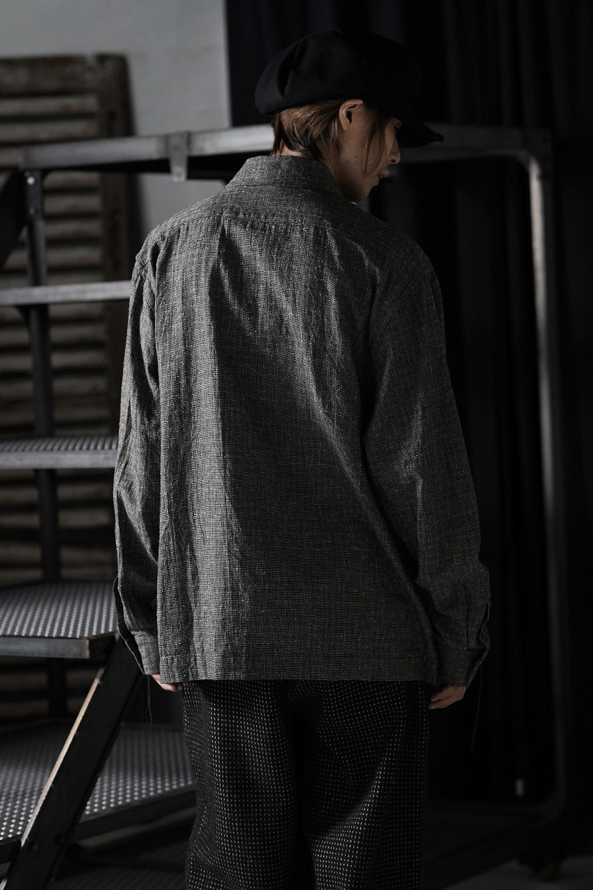 Load image into Gallery viewer, A TENTATIVE ATELIER Abel G. MULTI-STITCHES WORKER SHIRT (BLACK)