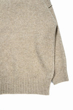 Load image into Gallery viewer, ISABEL BENENATO Yak V-neck Over Sweater with Contrast &amp; Crotch Stitching (NATURAL)
