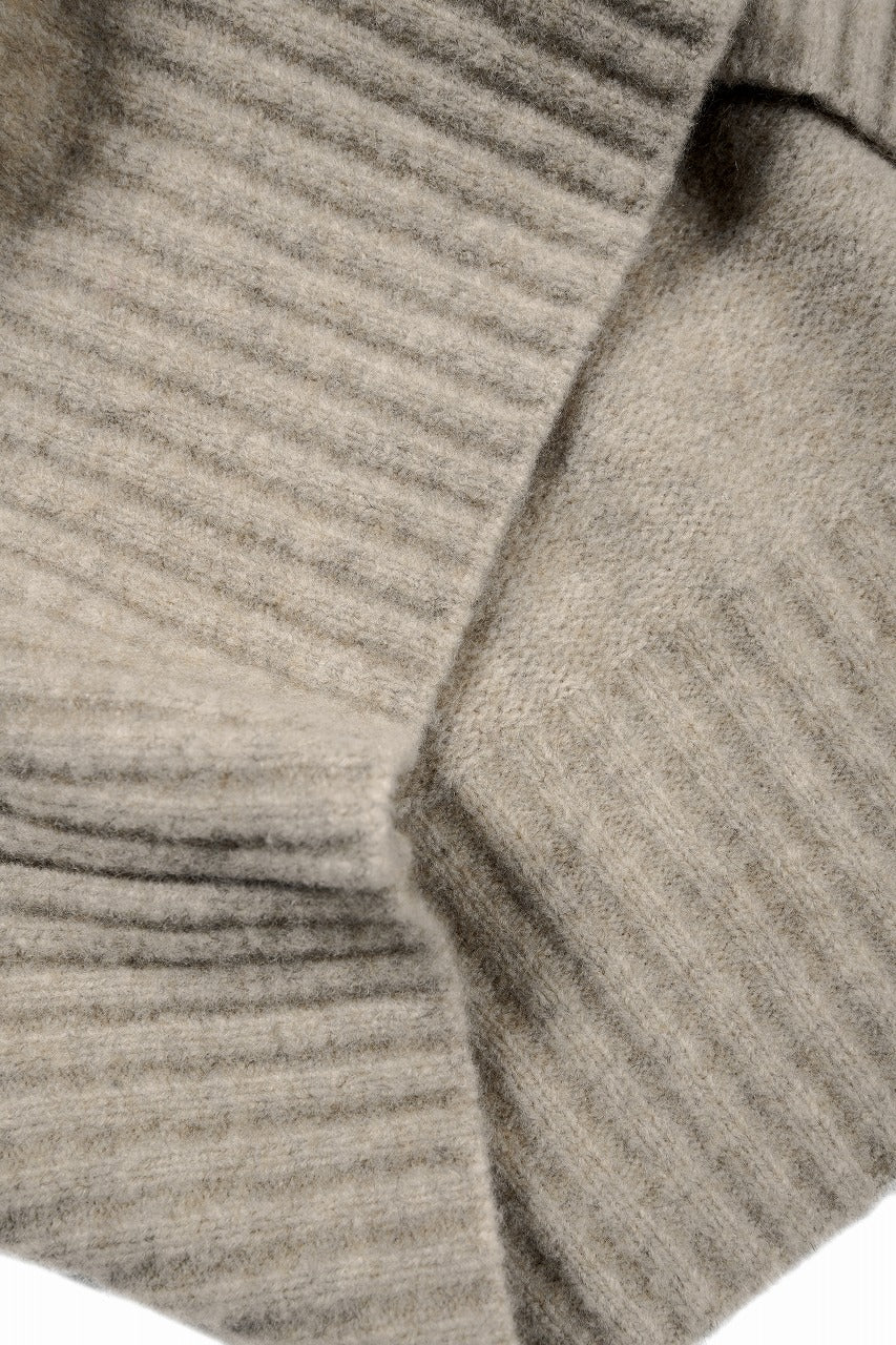 Load image into Gallery viewer, ISABEL BENENATO Yak V-neck Over Sweater with Contrast &amp; Crotch Stitching (NATURAL)