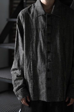 Load image into Gallery viewer, A TENTATIVE ATELIER Abel G. MULTI-STITCHES WORKER SHIRT (BLACK)