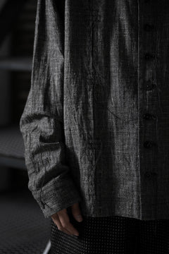 Load image into Gallery viewer, A TENTATIVE ATELIER Abel G. MULTI-STITCHES WORKER SHIRT (BLACK)