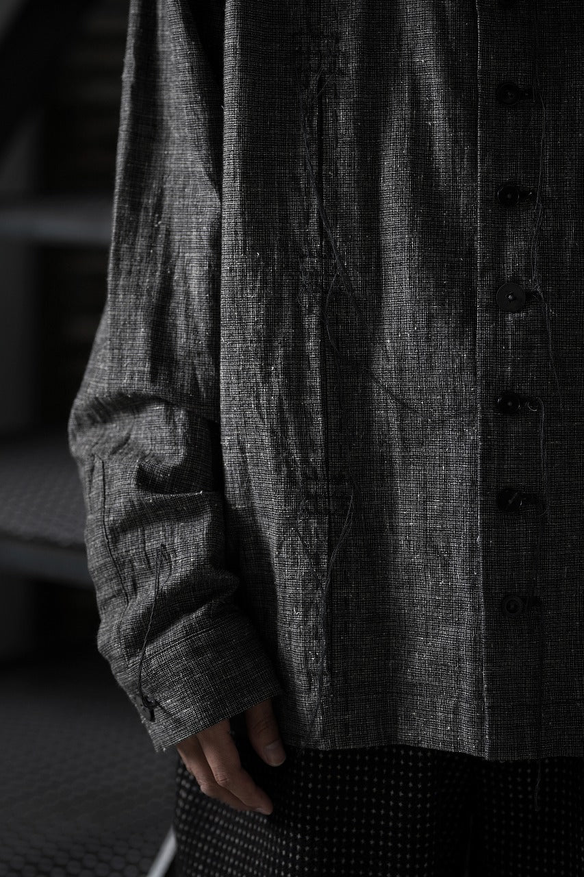 Load image into Gallery viewer, A TENTATIVE ATELIER Abel G. MULTI-STITCHES WORKER SHIRT (BLACK)