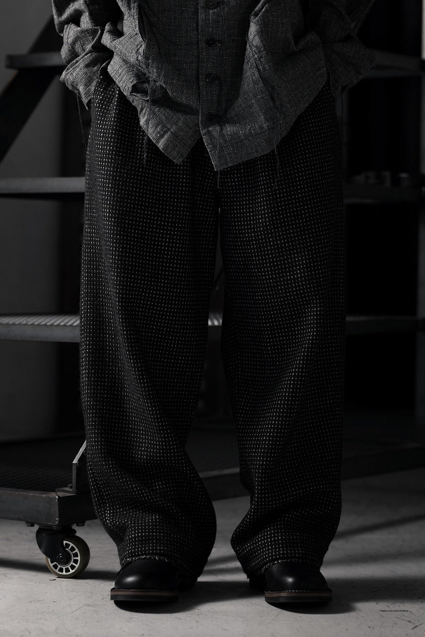 Load image into Gallery viewer, A TENTATIVE ATELIER exclusive George BUTTONED JACQUARD WORKER PANTS (DARK BROWN)