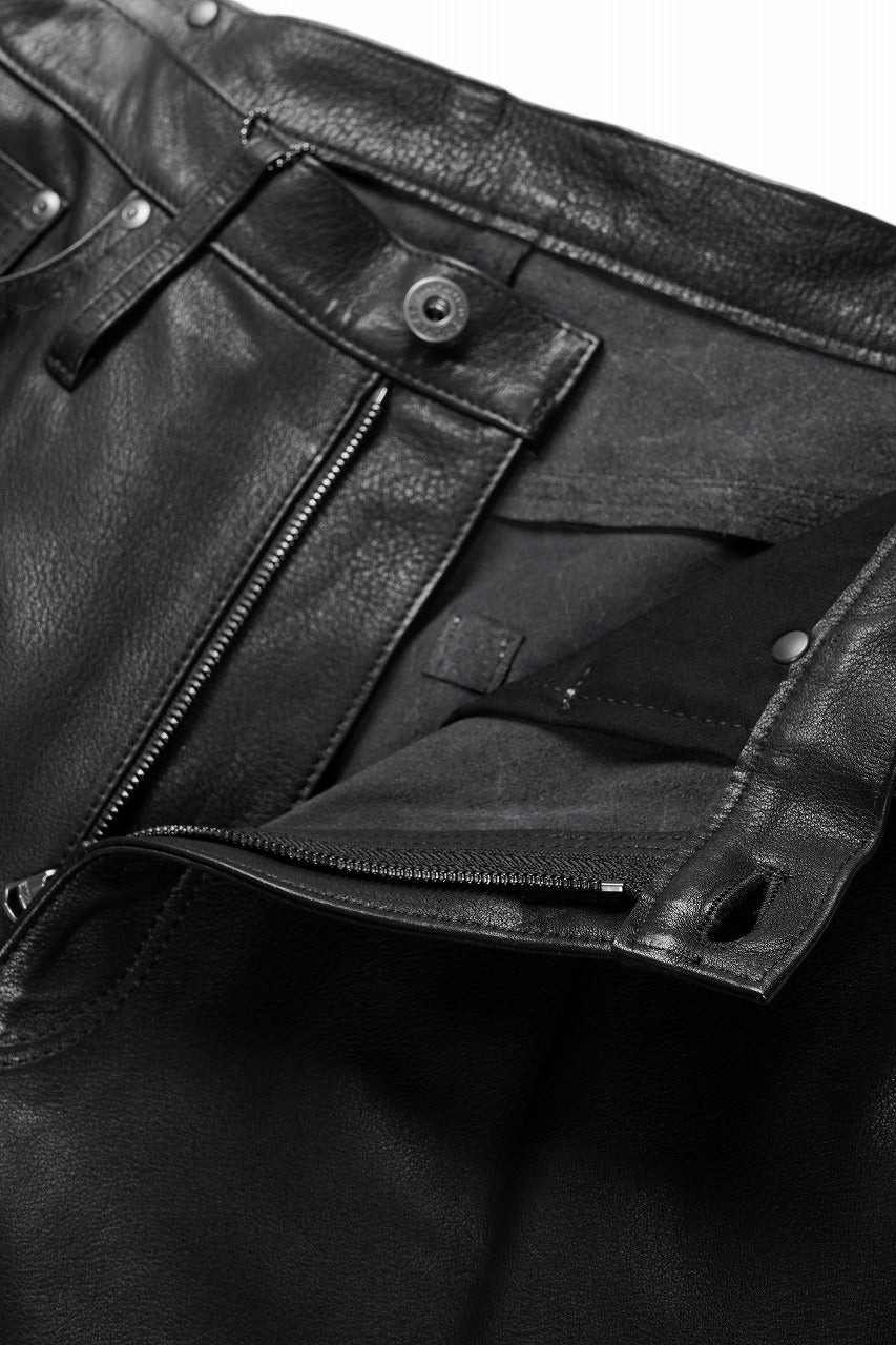 画像をギャラリービューアに読み込む, ISAMU KATAYAMA BACKLASH JAPAN STEER SOFT SHRINK AUTHENTIC STRAIGHT PANTS (BLACK)