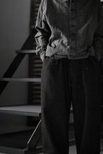Load image into Gallery viewer, A TENTATIVE ATELIER exclusive George BUTTONED JACQUARD WORKER PANTS (DARK BROWN)
