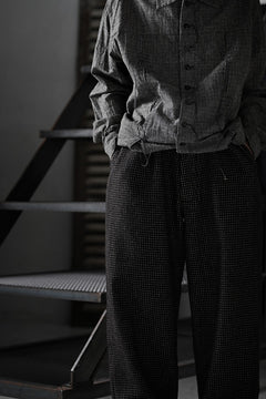 Load image into Gallery viewer, A TENTATIVE ATELIER exclusive George BUTTONED JACQUARD WORKER PANTS (DARK BROWN)