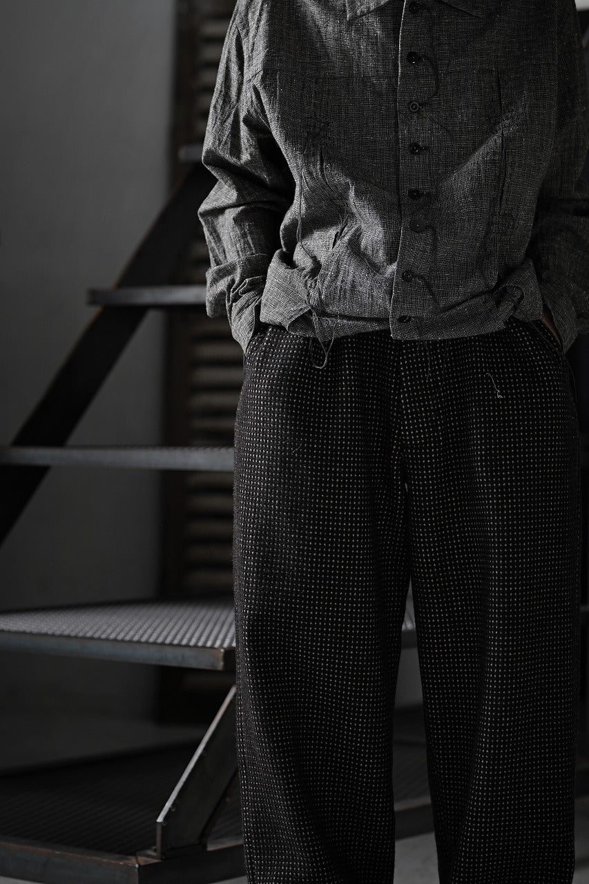 Load image into Gallery viewer, A TENTATIVE ATELIER exclusive George BUTTONED JACQUARD WORKER PANTS (DARK BROWN)
