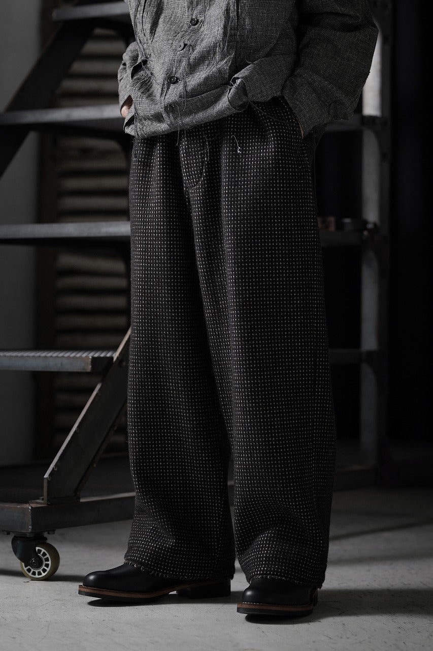 Load image into Gallery viewer, A TENTATIVE ATELIER exclusive George BUTTONED JACQUARD WORKER PANTS (DARK BROWN)