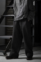 Load image into Gallery viewer, A TENTATIVE ATELIER exclusive George BUTTONED JACQUARD WORKER PANTS (DARK BROWN)