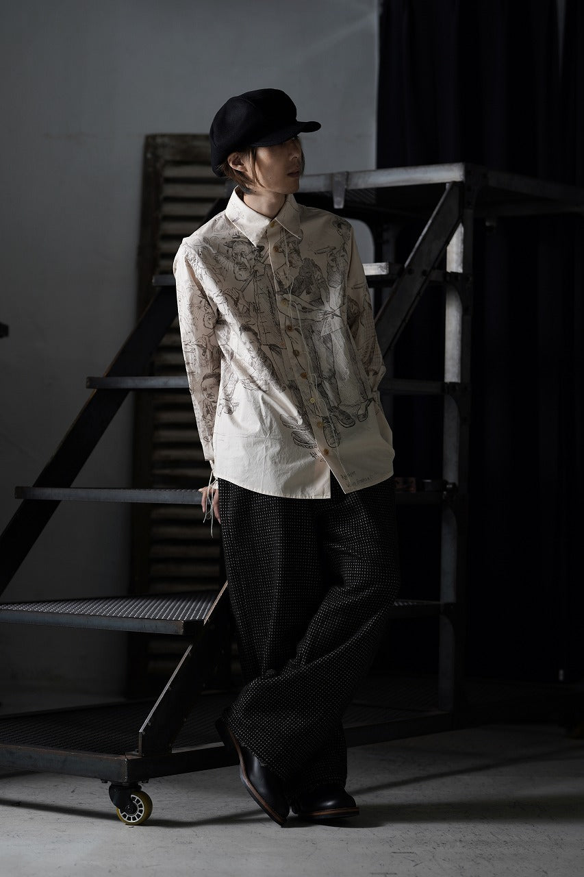 Load image into Gallery viewer, A TENTATIVE ATELIER Alvin REPLICA BIG EDGE PRINT SHIRT (NATURAL)