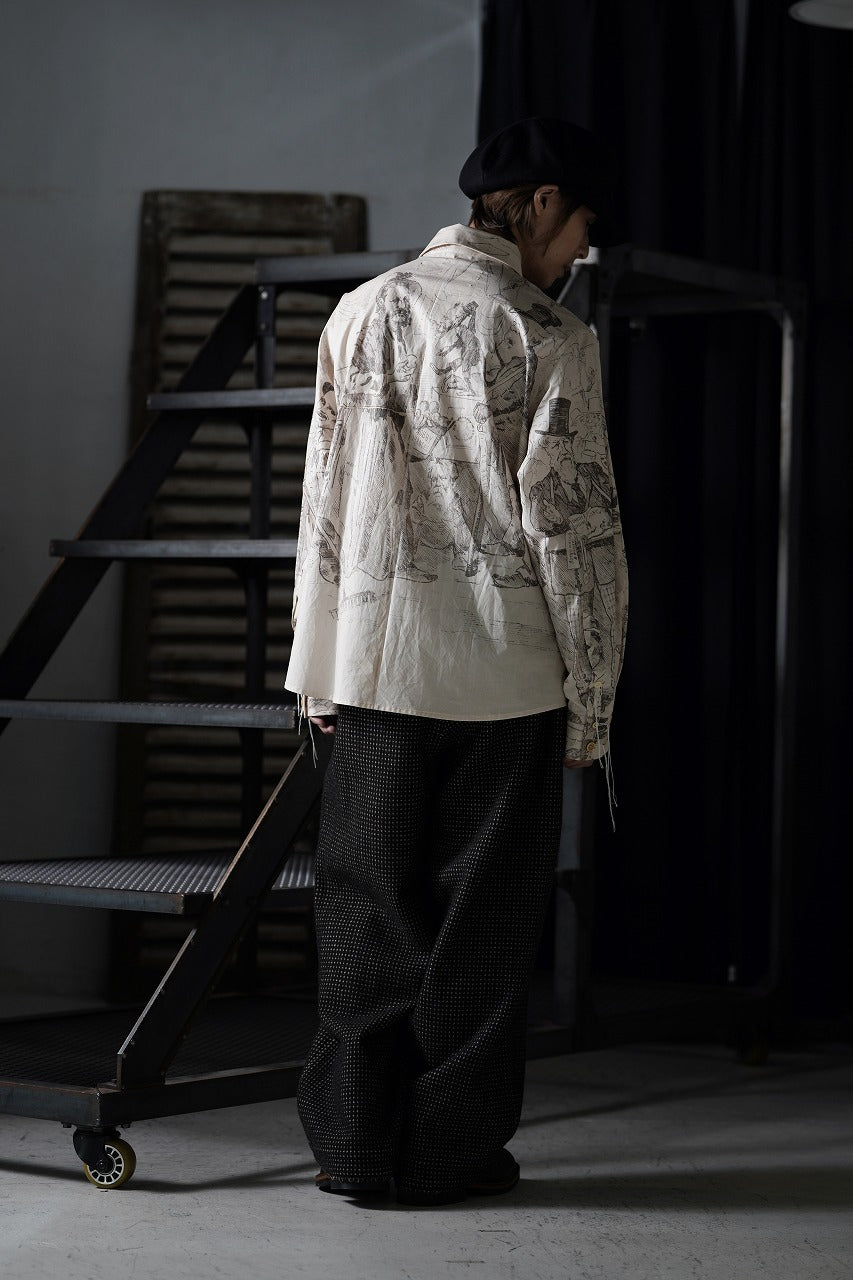 Load image into Gallery viewer, A TENTATIVE ATELIER Alvin REPLICA BIG EDGE PRINT SHIRT (NATURAL)