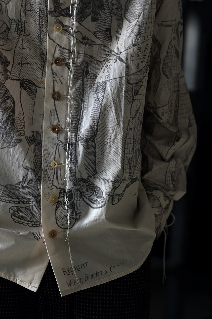 Load image into Gallery viewer, A TENTATIVE ATELIER Alvin REPLICA BIG EDGE PRINT SHIRT (NATURAL)