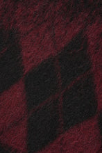 Load image into Gallery viewer, ISABEL BENENATO Gauzed Mohair Crew-Neck Sweater in Shaded Check (BLACK / RED)