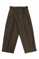 KLASICA EXTRA WIDE MILLITARY CHINO PANTS / HIGH DENSITY COMPACT YARN (WARNUT)