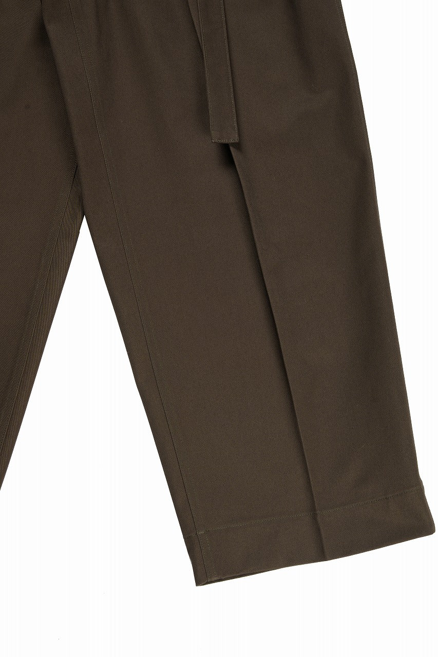 KLASICA EXTRA WIDE MILLITARY CHINO PANTS / HIGH DENSITY COMPACT YARN (WARNUT)